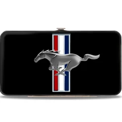 Hinged Wallet - Ford Mustang w Bars Logo CENTERED