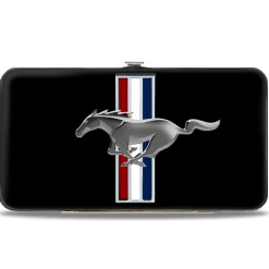 Hinged Wallet - Ford Mustang w Bars Logo CENTERED