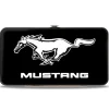 Hinged Wallet - Ford Mustang Black White Logo CENTERED