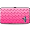 Hinged Wallet - Ford Mustang w Bars CORNER w Text PINK