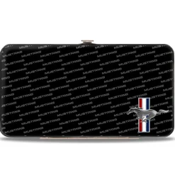Hinged Wallet - Ford Mustang w Bars CORNER w Text