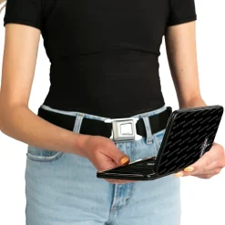 Hinged Wallet - Ford Mustang w Bars CORNER w Text