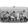 Hinged Wallet - FRIENDS 6-Character Lunch on a Skyscraper + Logo Vivid Grays Black White Multi Color