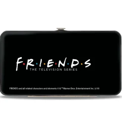 Hinged Wallet - Friends Season 2 6-Character Vivid Group Pose Red + FRIENDS THE TELEVISION SERIES Logo Black White Multi Color