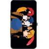 Hinged Wallet - Friends Umbrella Group Poses Silhouette I'LL BE THERE FOR YOU Black White