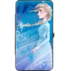 Hinged Wallet - Frozen II Elsa Pose Swirling Snowflakes Blues