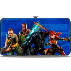 Hinged Wallet - GI Joe Unit Agents Group Pose and Logo Blues