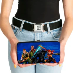 Hinged Wallet - GI Joe Unit Agents Group Pose and Logo Blues