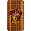 Hinged Wallet - GRYFFINDOR Crest Stripes Diamonds Red Golds