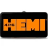 Hinged Wallet - HEMI 426 Logo2 Black White Orange