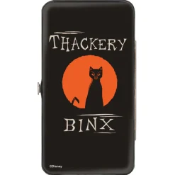 Hinged Wallet - Hocus Pocus THACKERY BINX Cat Moon Silhouette Black Orange