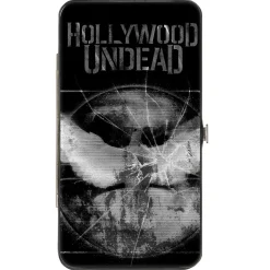 Hinged Wallet - HOLLYWOOD UNDEAD Empire Shattered Dove Black Grays