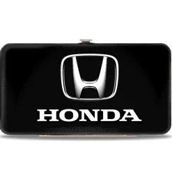 Hinged Wallet - Honda 3-D Logo Black Silver White