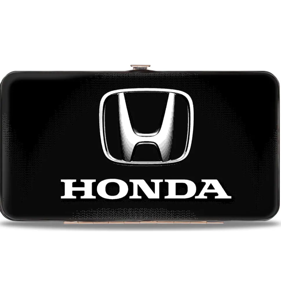 Hinged Wallet - Honda 3-D Logo Black Silver White