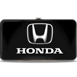 Hinged Wallet - Honda 3-D Logo Black Silver White