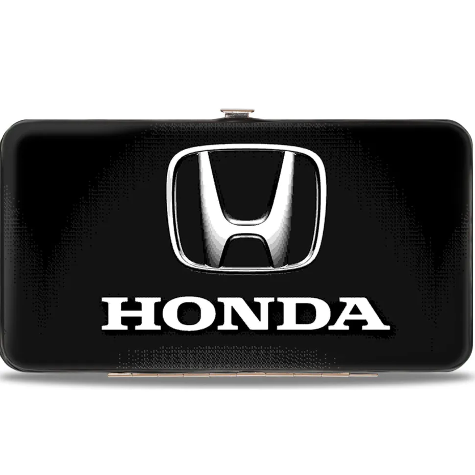Hinged Wallet - Honda 3-D Logo Black Silver White