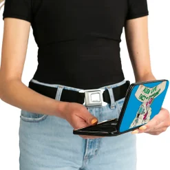 Hinged Wallet - Invader Zim and GIR ALIEN LIFE Pose Blue + Zim with Aliens Pose Black