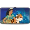 Hinged Wallet - Jasmine 2019 Standing Pose w Rajah + Palace Blues