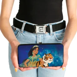 Hinged Wallet - Jasmine 2019 Standing Pose w Rajah + Palace Blues