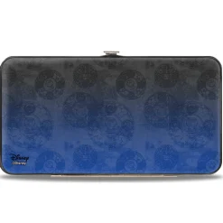 Hinged Wallet - KINGDOM HEARTS II Logo Hidden Mickey Symbol Symbols Scattered Blues