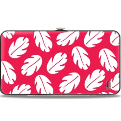 Hinged Wallet - Lilo & Stitch Bounding Lilo Dress Leaves Red White
