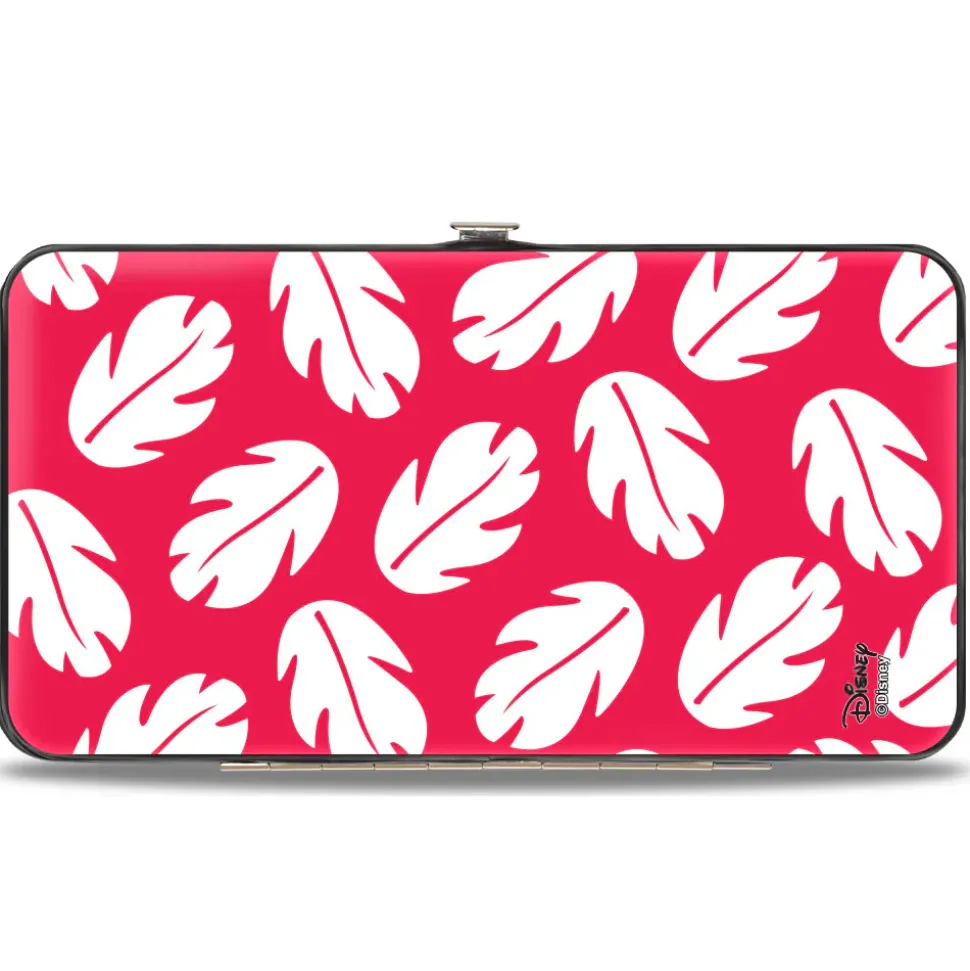 Hinged Wallet - Lilo & Stitch Bounding Lilo Dress Leaves Red White