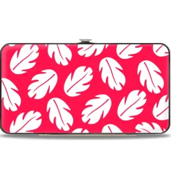 Hinged Wallet - Lilo & Stitch Bounding Lilo Dress Leaves Red White