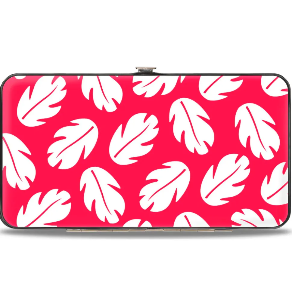 Hinged Wallet - Lilo & Stitch Bounding Lilo Dress Leaves Red White
