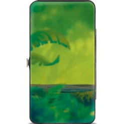 Hinged Wallet - Lion King TIMON Hula Dance Face Leaves Greens