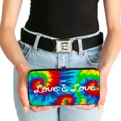Hinged Wallet - LOVE IS LOVE BD Tie Dye White