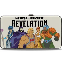 Hinged Wallet - MASTERS OF THE UNIVERSE REVELATION Group Pose and Title Logo White/Black