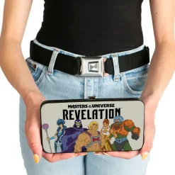 Hinged Wallet - MASTERS OF THE UNIVERSE REVELATION Group Pose and Title Logo White/Black