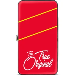 Hinged Wallet - Mickey Mouse Classic Pose + THE TRUE ORIGINAL Stripe Red White Yellow