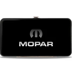 Hinged Wallet - MOPAR Logo Black Silver Gradient