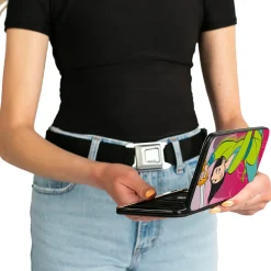 Hinged Wallet - Mulan Sword Action Pose + Landscape Pinks