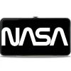 Hinged Wallet - NASA Text Black White