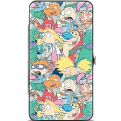 Hinged Wallet - Nick Rewind 90'S KID 8-Character Mash Up Collage