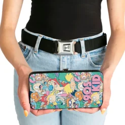 Hinged Wallet - Nick Rewind 90'S KID 8-Character Mash Up Collage