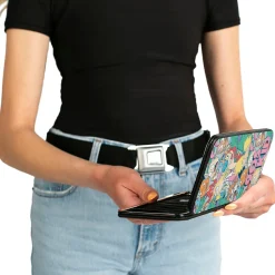 Hinged Wallet - Nick Rewind 90'S KID 8-Character Mash Up Collage