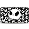 Hinged Wallet - Nightmare Before Christmas Jack Expression3 Centered Scattered Black White