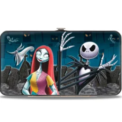 Hinged Wallet - Nightmare Before Christmas Zero Sally Jack + Oogie Boogie Cemetery Scene
