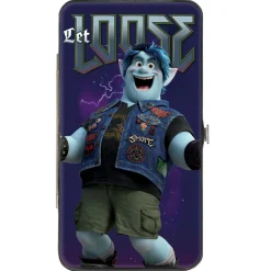 Hinged Wallet - Onward Barley LET LOOSE Smiling Pose + Galaxy Purples