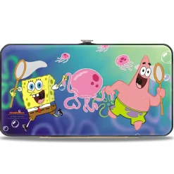 Hinged Wallet - Patrick Starfish & SpongeBob Jellyfishing + Jellyfish Catch Pose