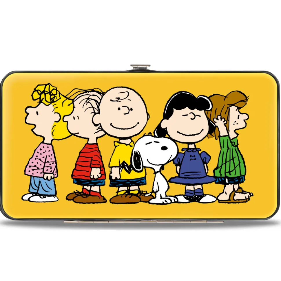Hinged Wallet - Peanuts Gang Close-Up Group Pose Golden Yellow