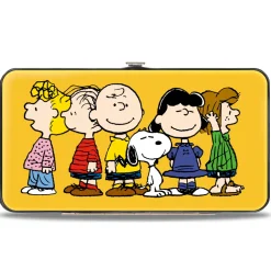 Hinged Wallet - Peanuts Gang Close-Up Group Pose Golden Yellow