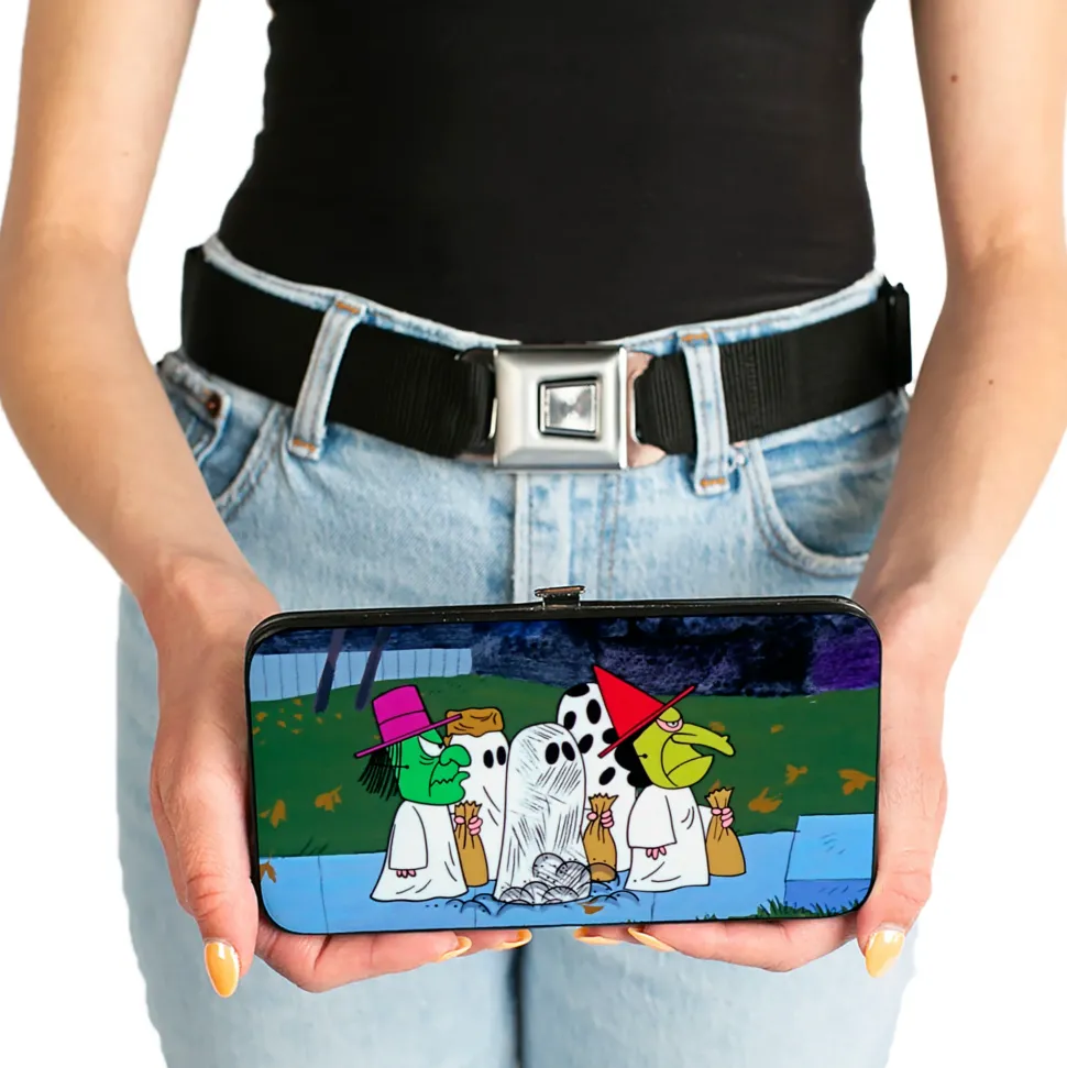 Hinged Wallet - Peanuts Gang Halloween Trick or Treat Group Pose