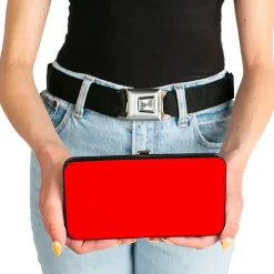 Hinged Wallet - Plain Red