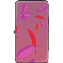 Hinged Wallet - Pocahontas Colors of the Wind Pose Leaves Pinks
