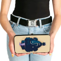 Hinged Wallet - Ratatouille Remy Eating Pose + Paris Logo Beige Reds Blues