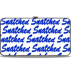 Hinged Wallet - SNATCHED Script White/Blue